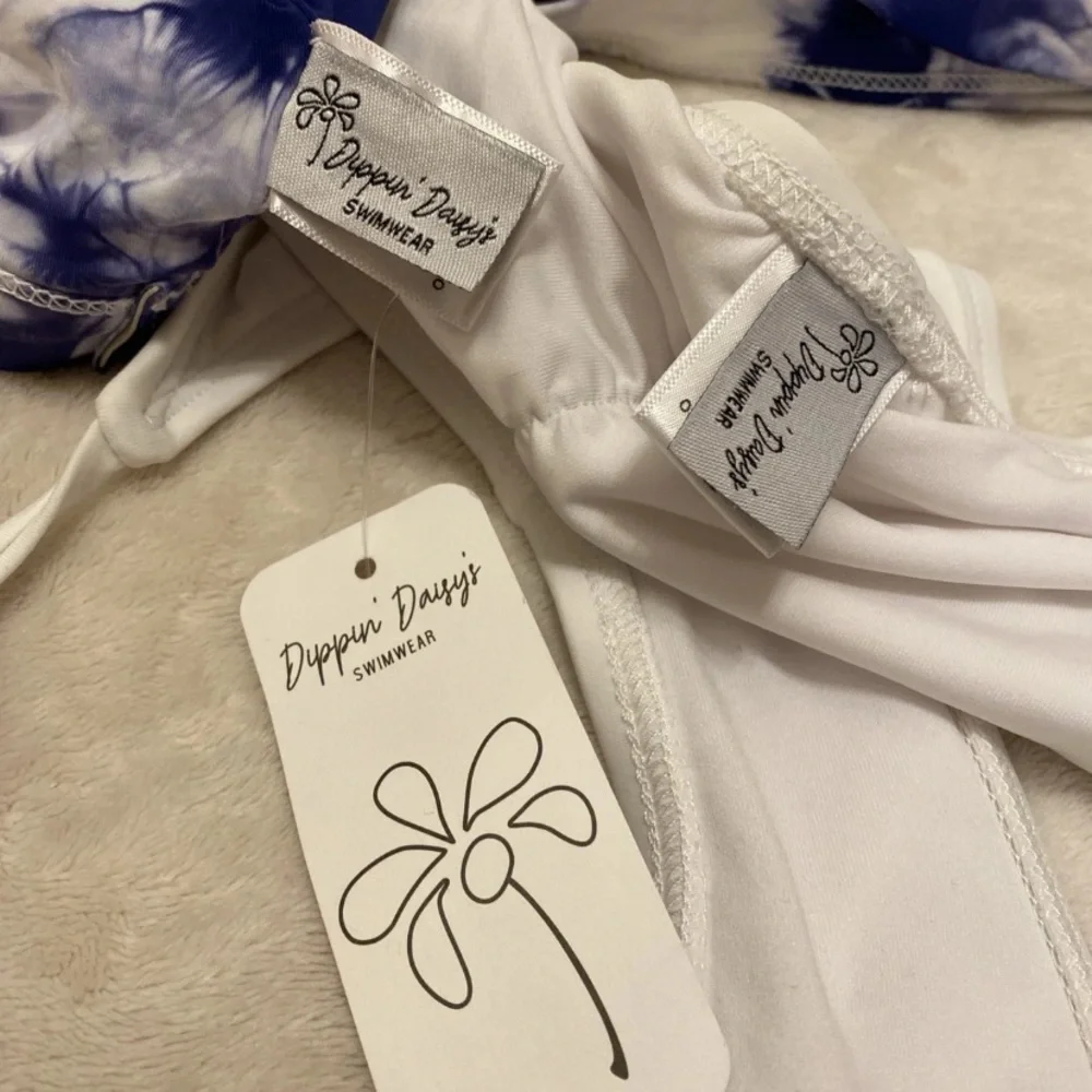 Dippin' Daisy's Tie-Dye Blue and White Bikini